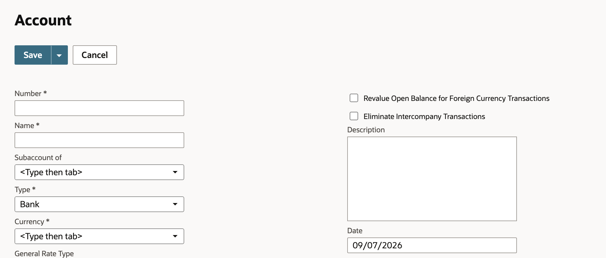 Start a new account only after the active and inactive chart review is complete.