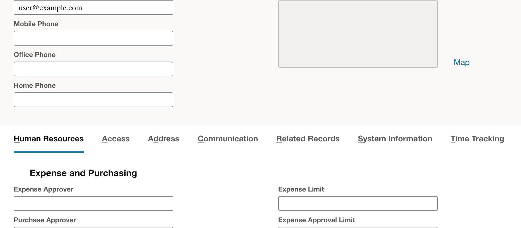 Select Access on the employee record before adding the role.