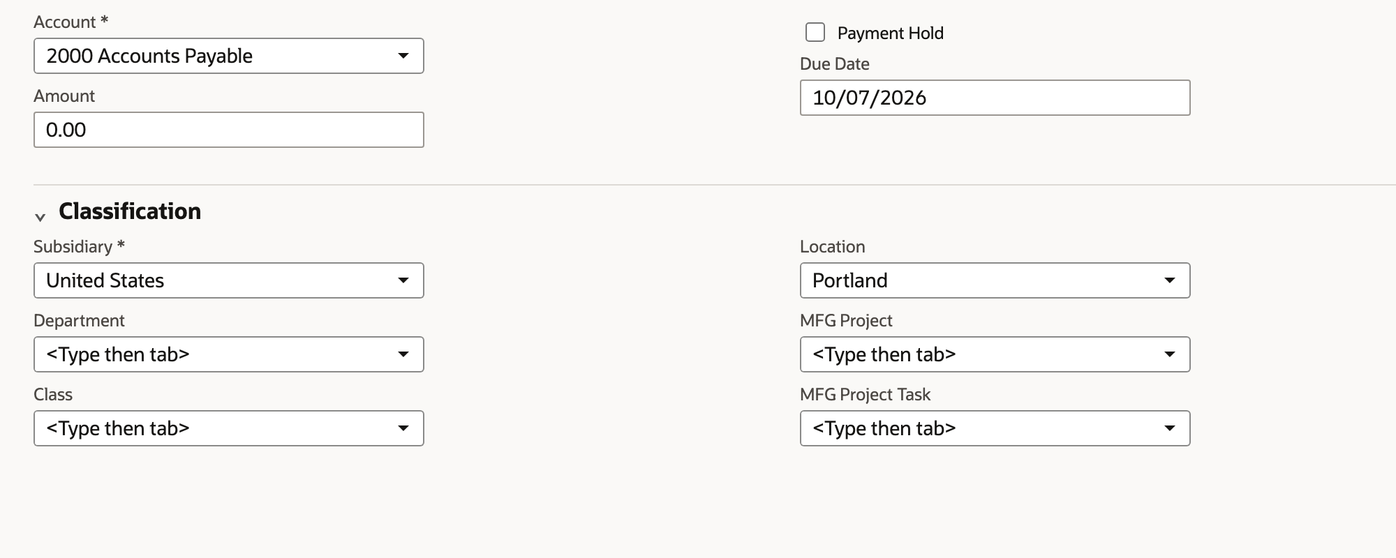 Choose Portland from the Location field.