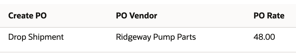 Sales-order line for seven PX-740 service kits using Drop Shipment