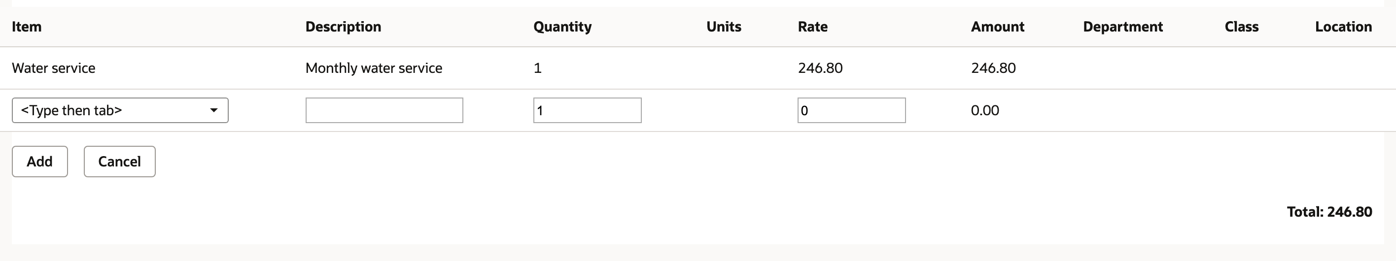 Review the existing $246.80 utility bill before memorizing it.