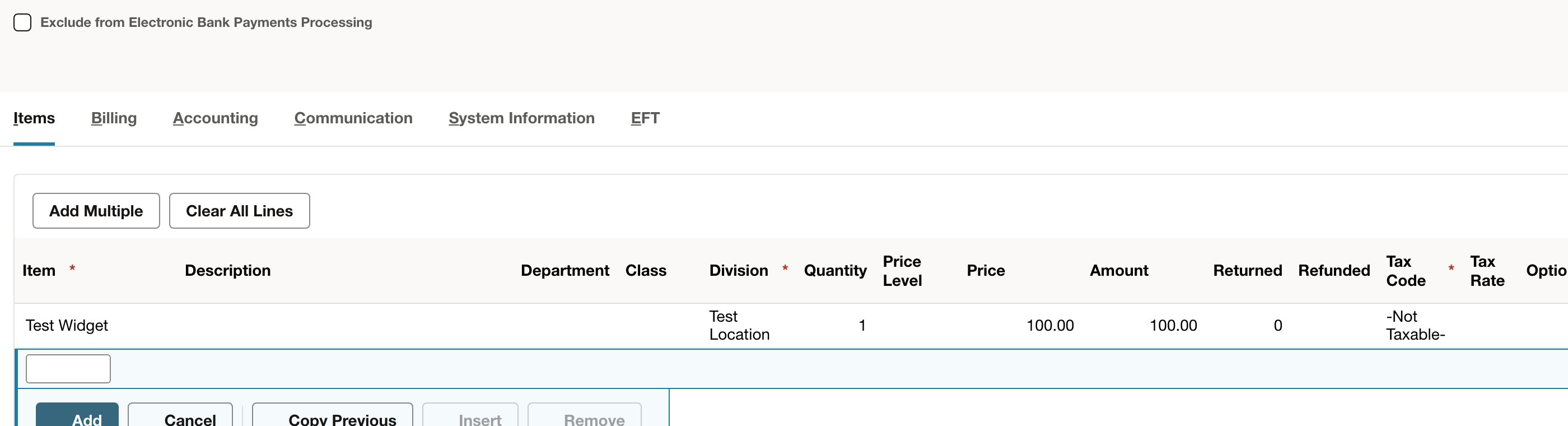 NetSuite: Authorize only the quantity the customer is returning.