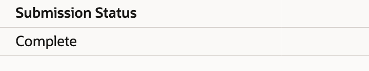 Submission Status reads Complete for the ownership-transfer process.