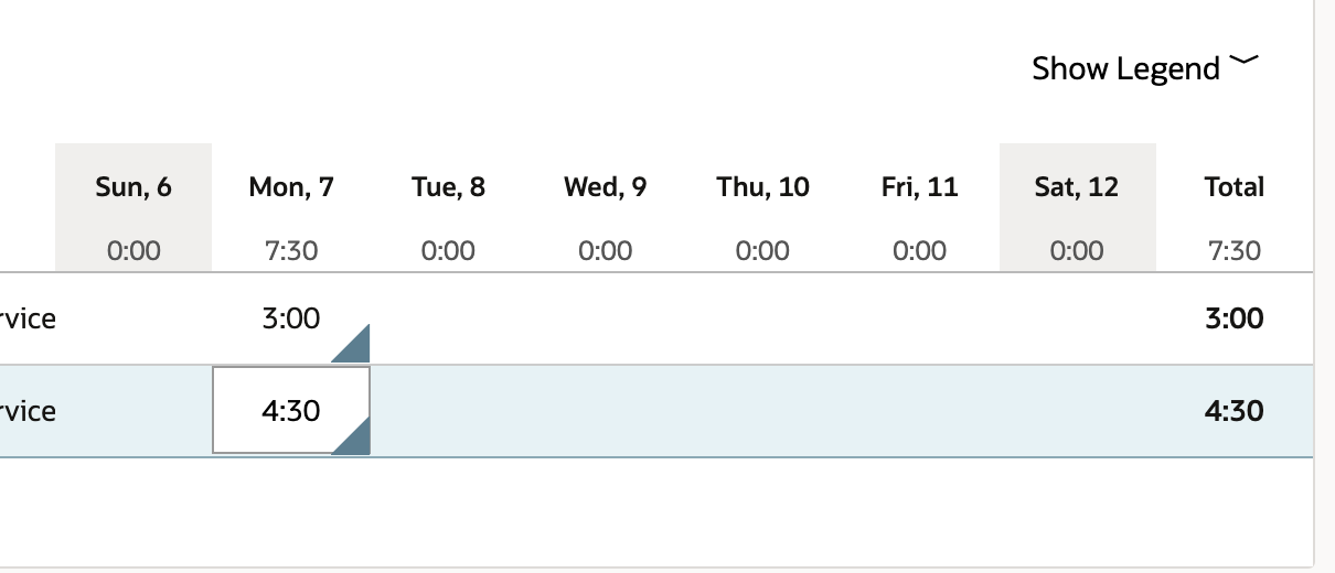 The two activities divide the original duration into 3:00 and 4:30.