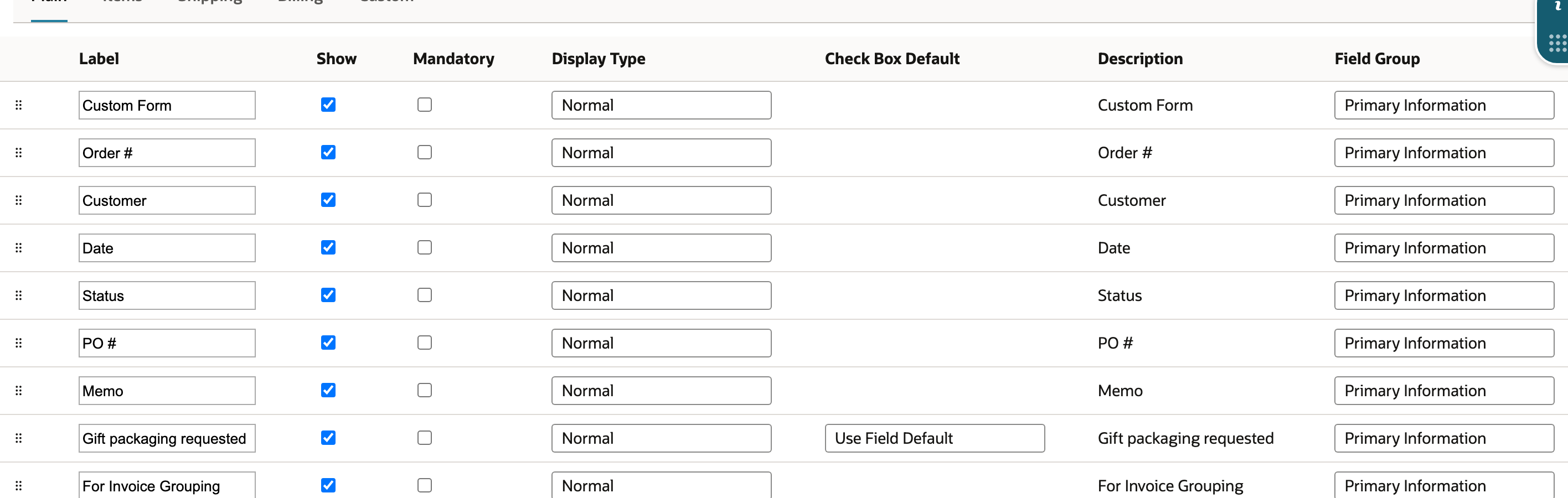 The checkbox follows Memo in Primary Information.