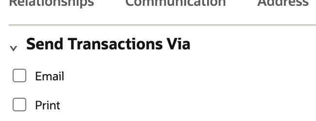 The Northstar Tools customer Preferences tab shows Send Transactions Via Email cleared.