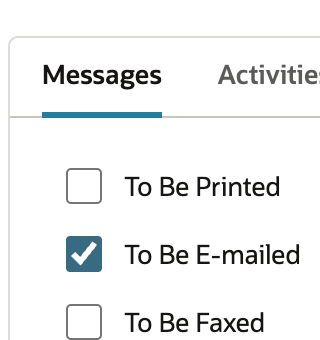 The new Sales Order's To Be E-mailed checkbox remains selected.