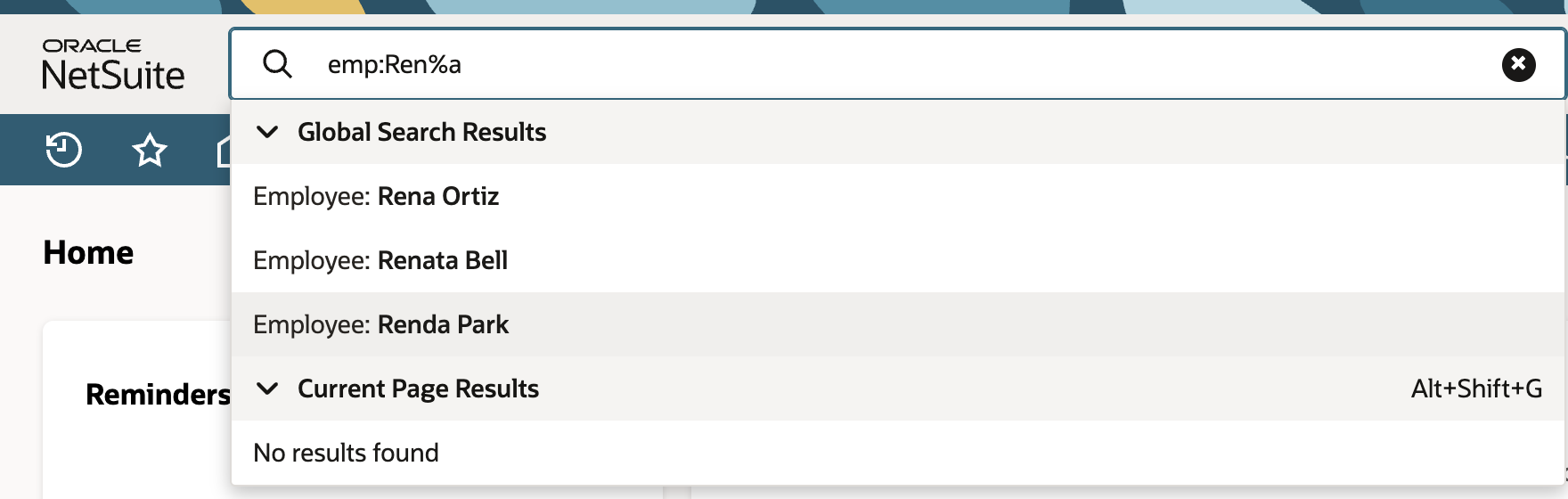 Global Search for emp:Ren%a listing Rena Ortiz, Renata Bell and Renda Park