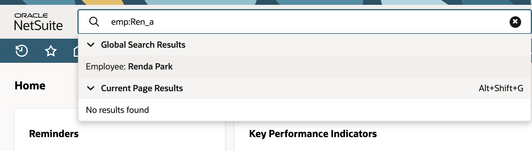 Global Search for emp:Ren_a listing only Employee: Renda Park